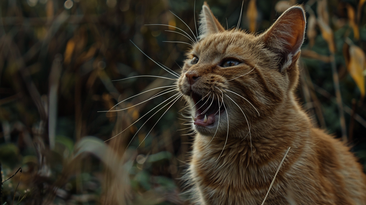 Cat seeking attention